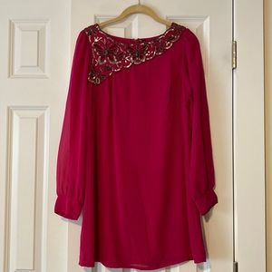 Hot Pink Fuschia Party Dress - Fits like a Size 6